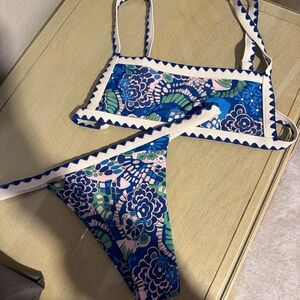 SHEIN Blue Floral Bikini Set